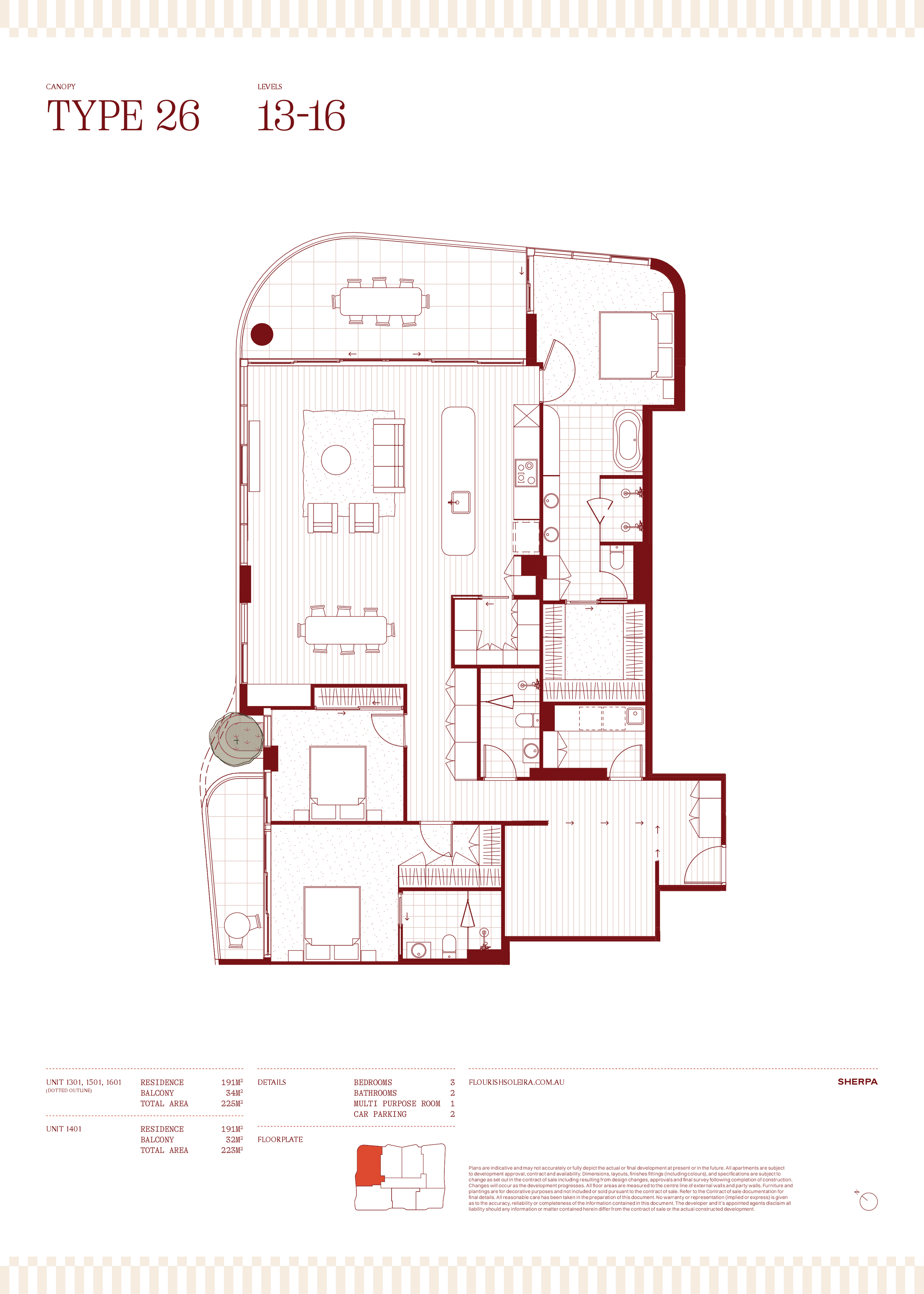 Floor plan, Type 26B